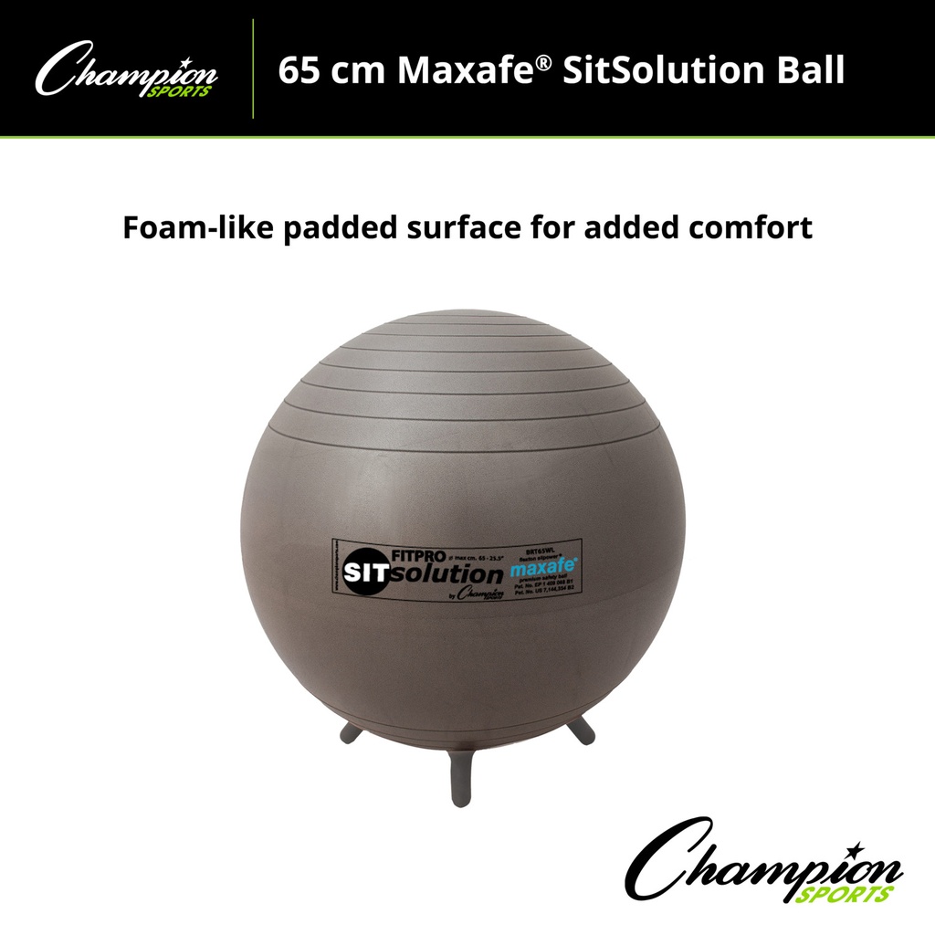 65cm MAXAFE® Sitsolution Ball with Stability Legs