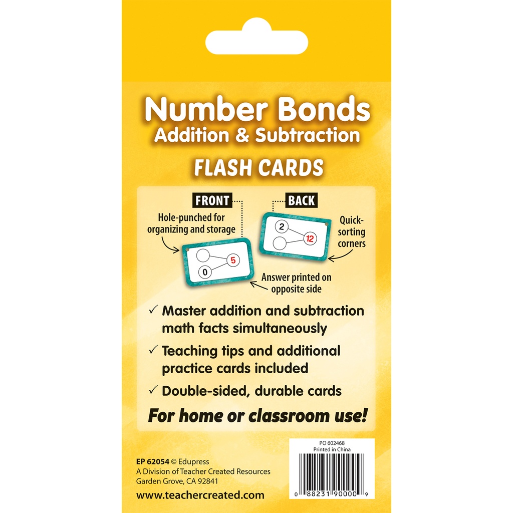 Addition and Subtraction Number Bonds Flash Cards