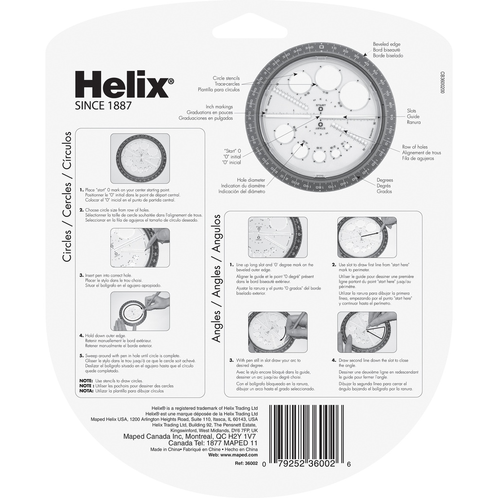 Angle & Circle Maker with Integrated Circle Templates