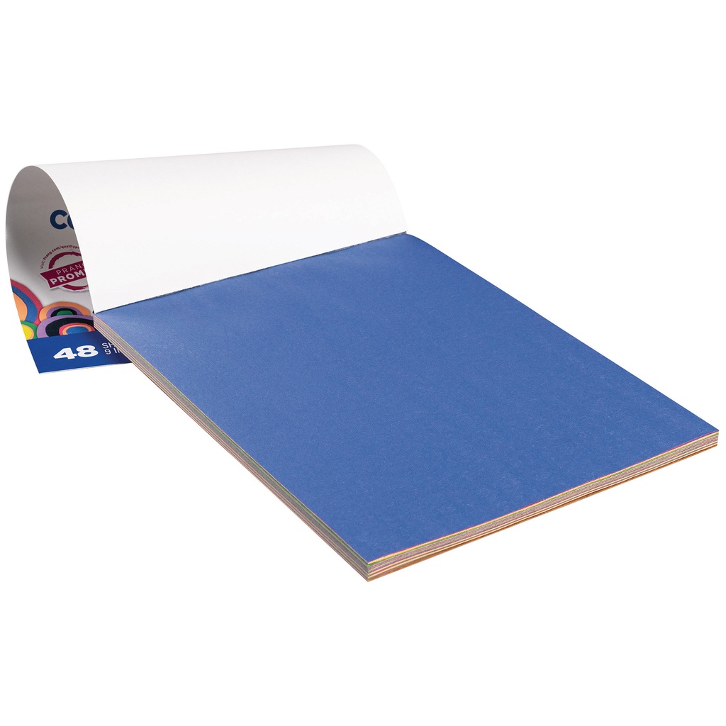 Assorted 9" x 12" Construction Paper Pad 48 Sheets