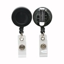 Black Round Belt Clip Standard ID Badge Reels Pack of 25