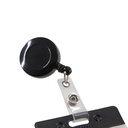 Black Round Belt Clip Standard ID Badge Reels Pack of 25