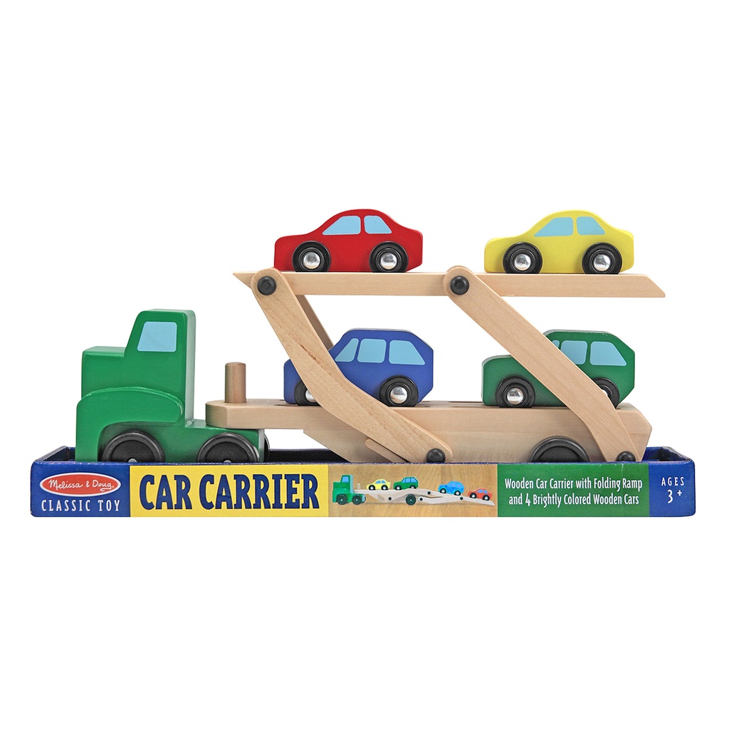 Car Carrier Truck & Cars Wooden Toy Set