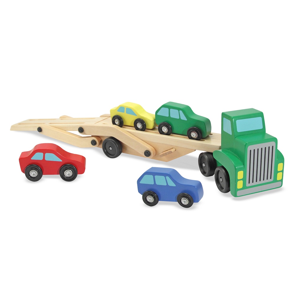 Car Carrier Truck & Cars Wooden Toy Set