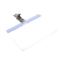 Clear Horizontal Self Laminating Badge Holders with Clip Pack of 25