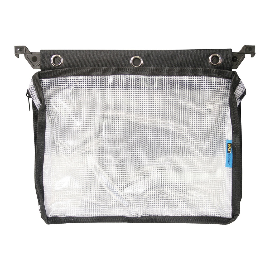 Clear Mesh Expanding Zipper Pouch 3ct