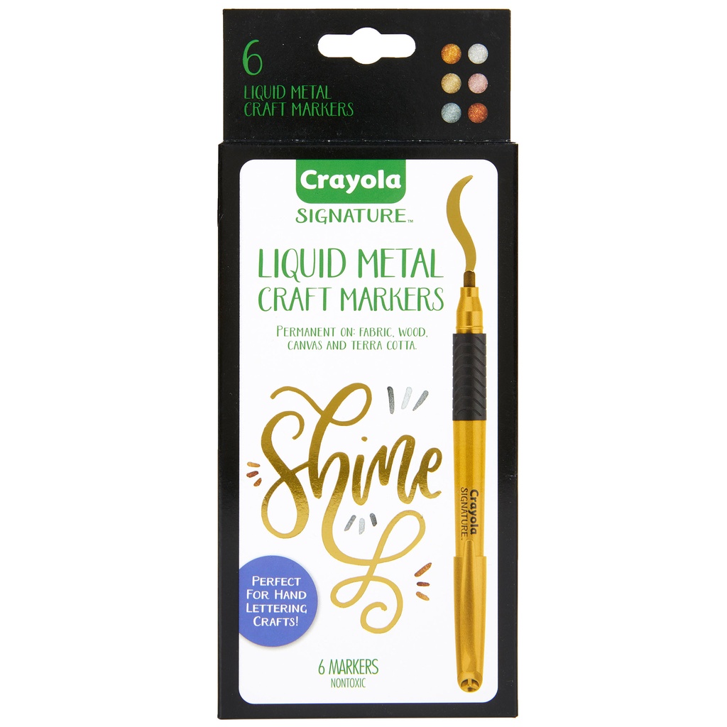 Crayola Signature™ Liquid Metal Craft Markers 6 Ct 