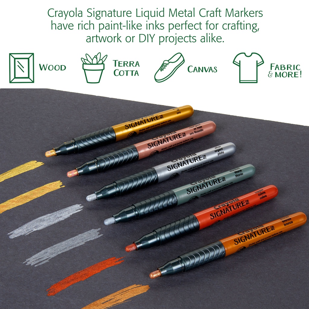 Crayola Signature™ Liquid Metal Craft Markers 6 Ct 