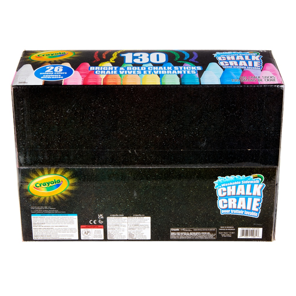 Crayola Washable Sidewalk Chalk 130ct