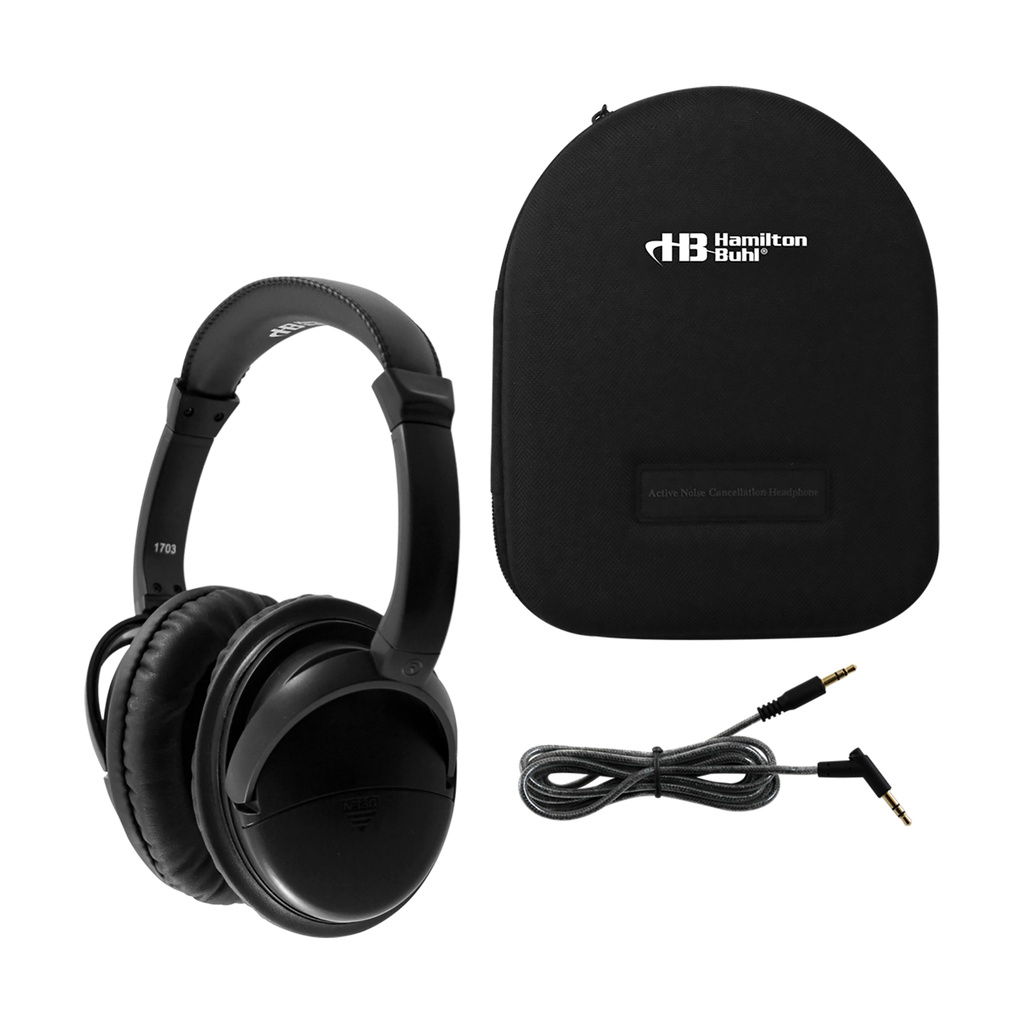 Deluxe Active Noise-Cancelling Headphones with Case