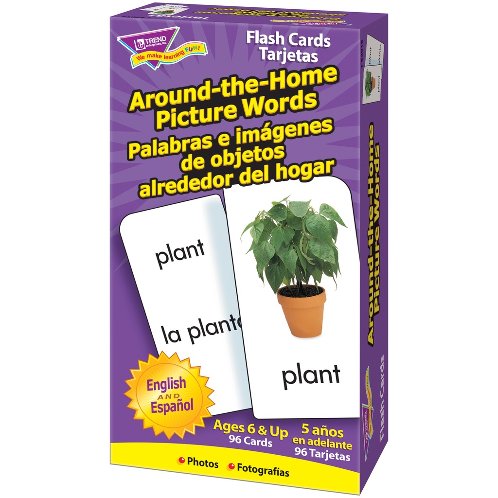 English/Spanish Around-the-Home/Palabras Skill Drill Flash Cards