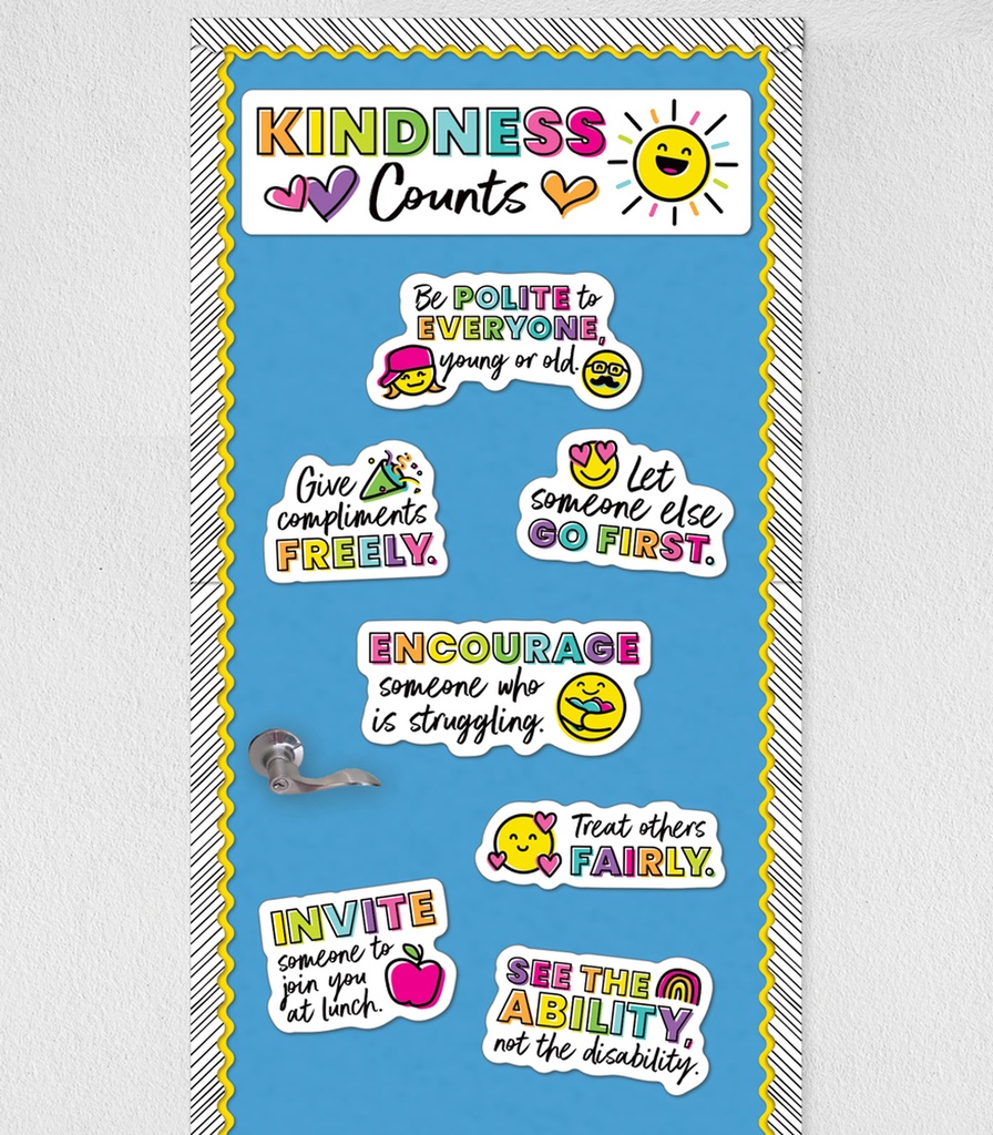 Kind Vibes Kindness Counts Mini Bulletin Board Set | Teacher Direct