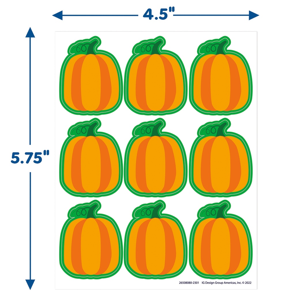 Fall Pumpkin Giant Stickers