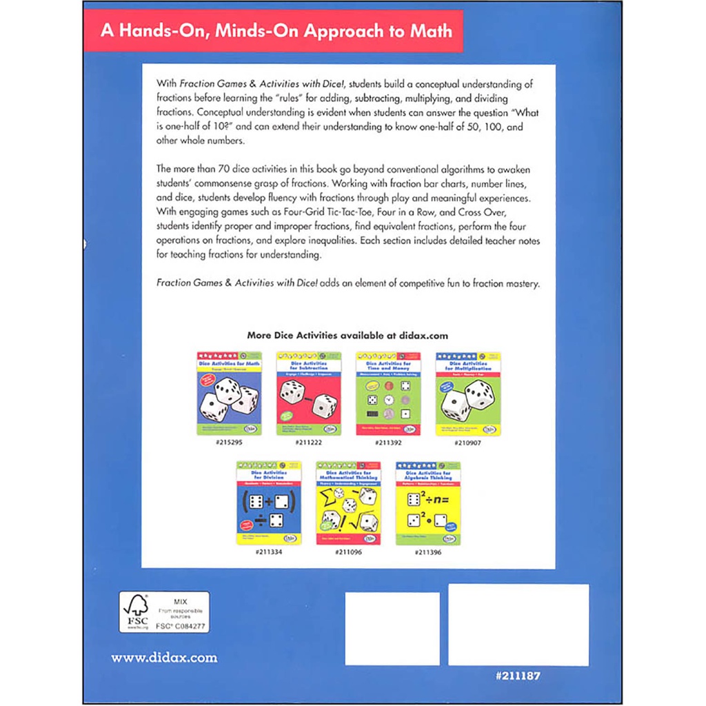 Fraction Games & Activities with Dice Resource Book