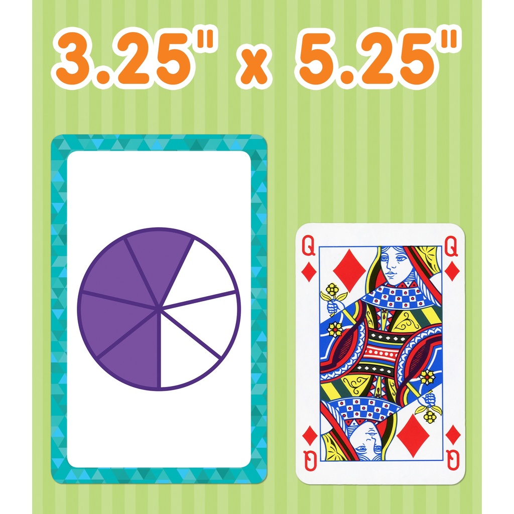 Fractions Flash Cards 54 Cards