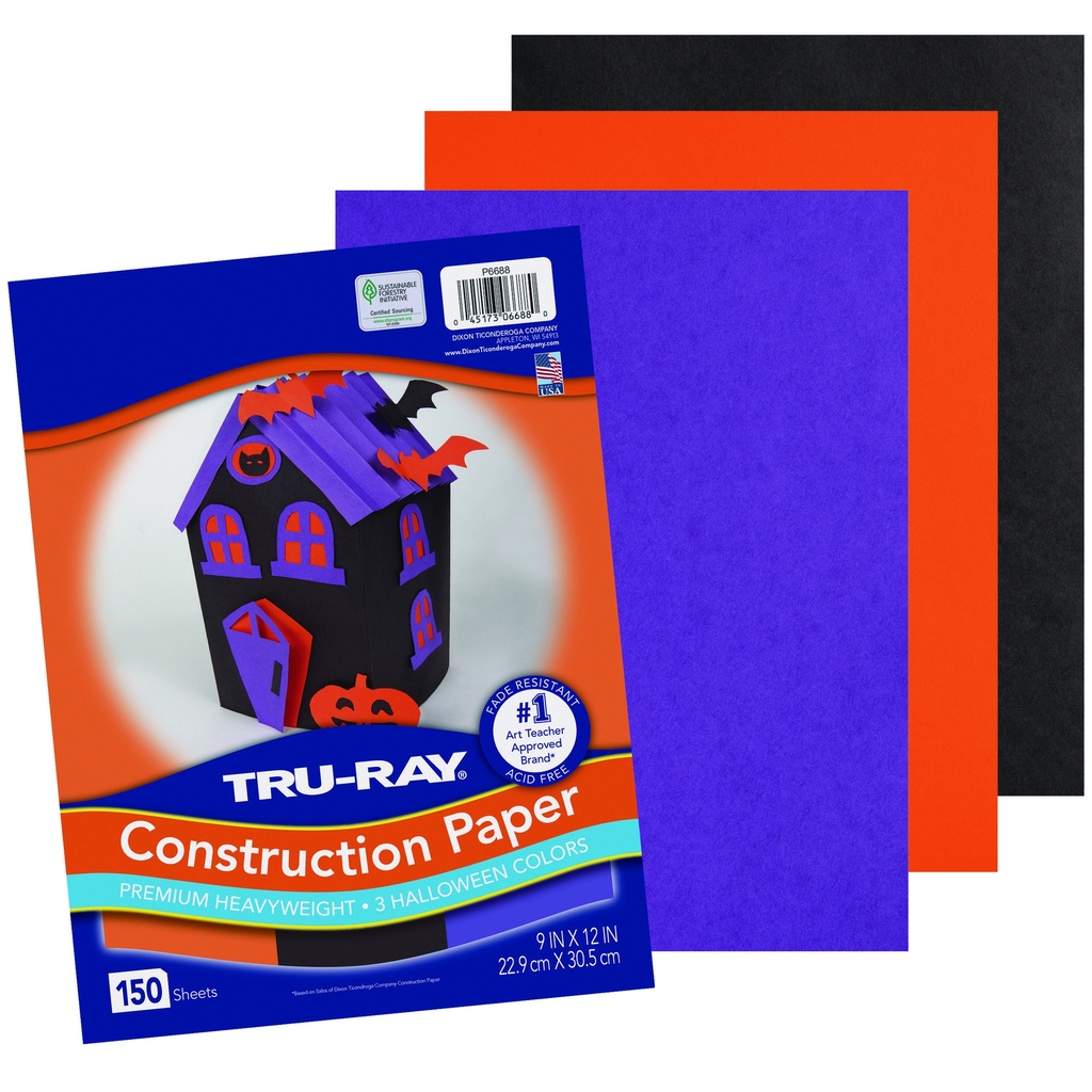 Halloween 9" x 12" Construction Paper 150 Sheets