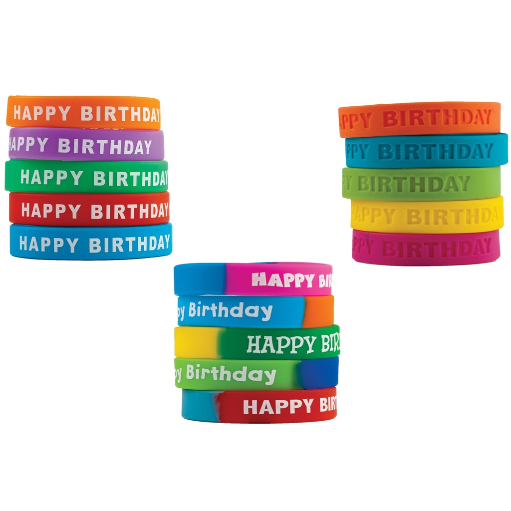 Happy Birthday Wristband Classroom Super Pack 60ct