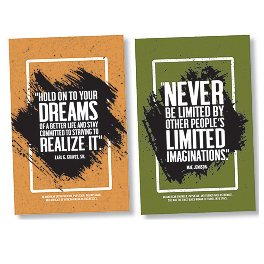 Inspirational Quotes by African American Influencers Bulletin Board Set