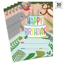 Jungle Friends Happy Birthday Awards Pack of 30