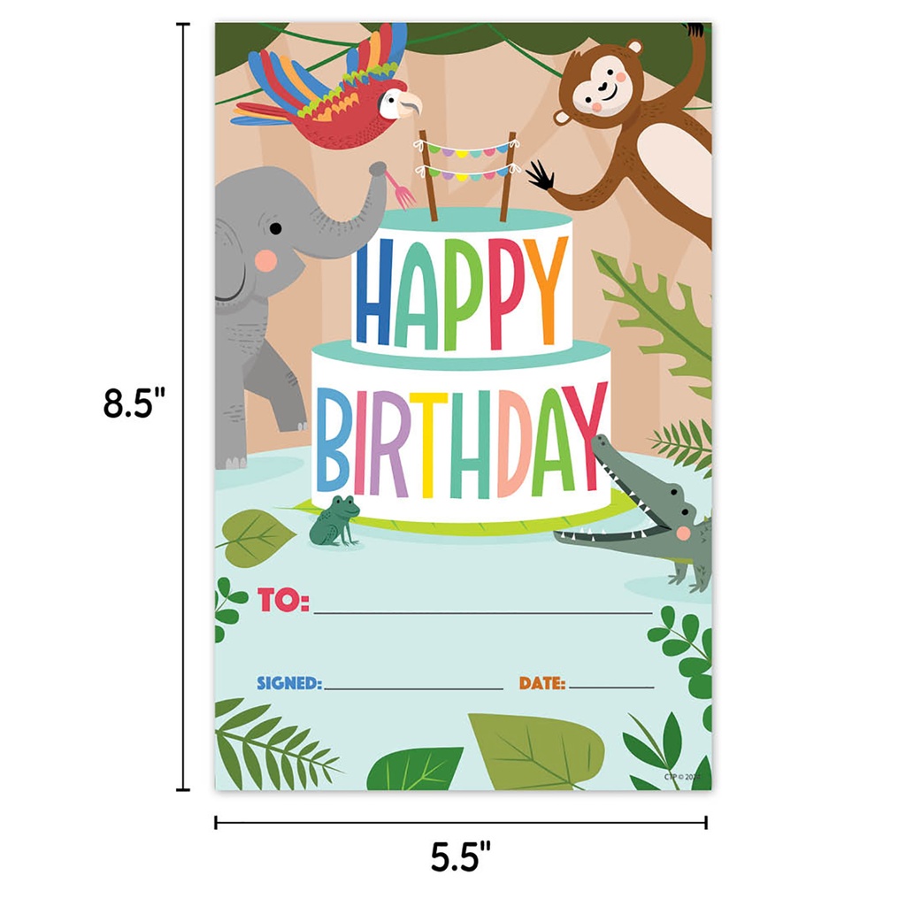 Jungle Friends Happy Birthday Awards Pack of 30