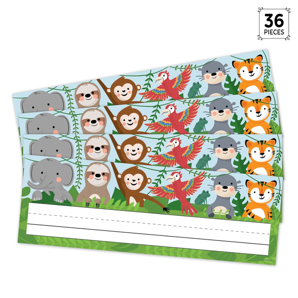 Jungle Friends Name Plates Pack of 36