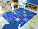 Patchwork Letters 5'4"x7'8" Rectangle Carpet