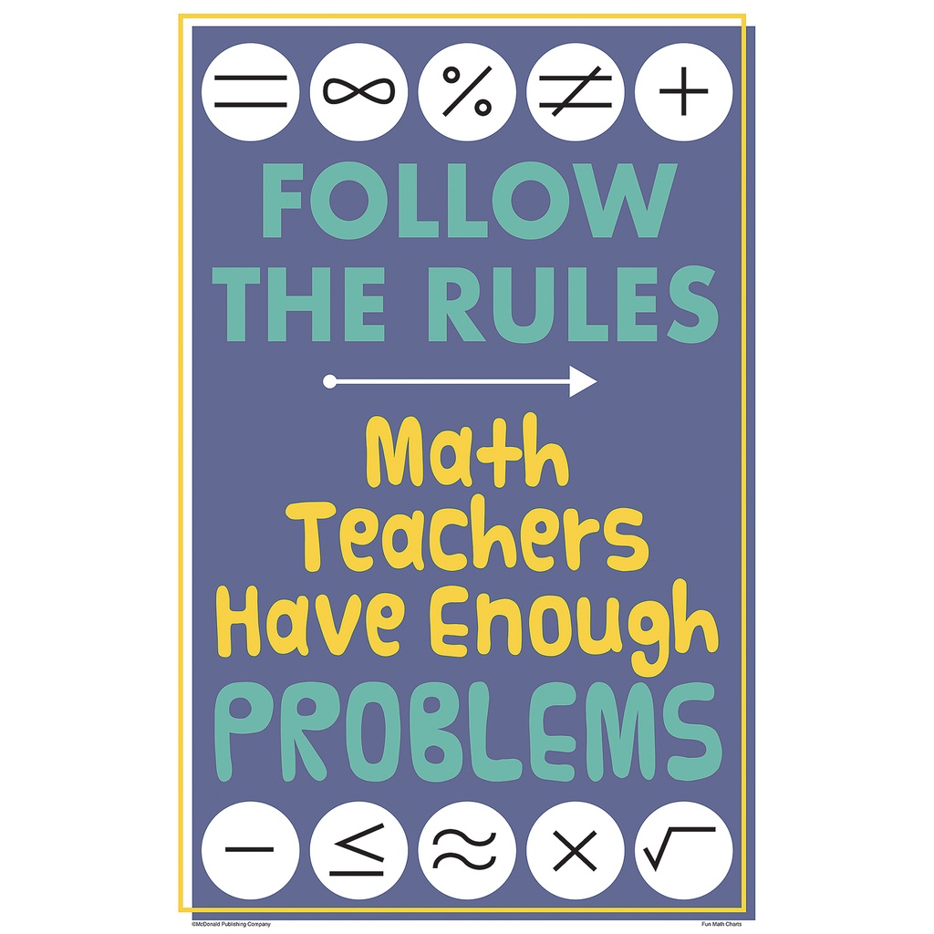 Math Fun Charts Set of 8