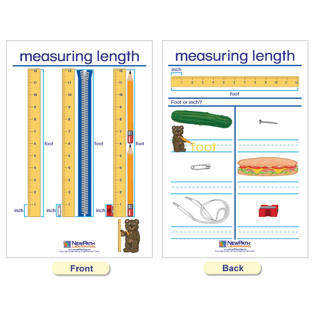 Measurement Bulletin Board Chart Set of 5