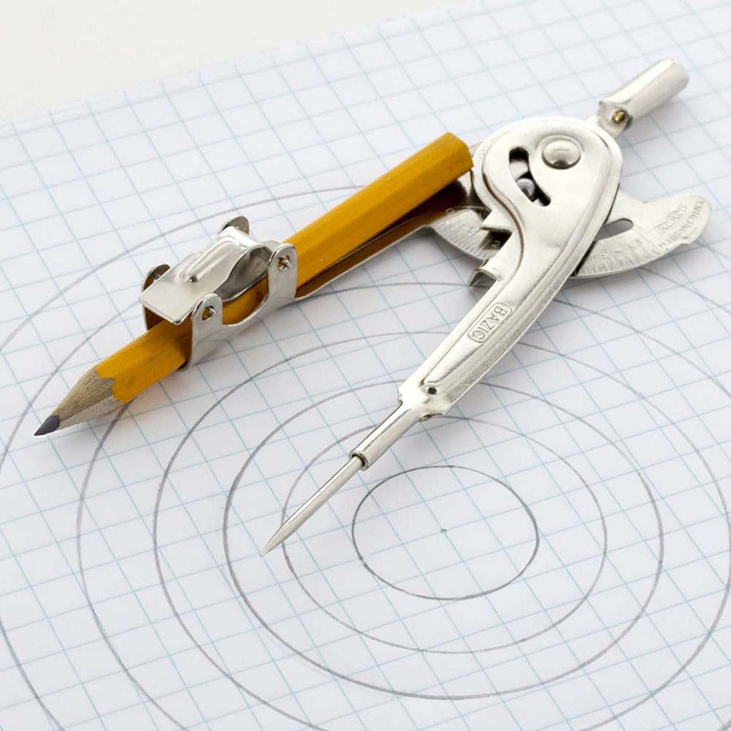 Metal Ball Bearing Compass with #2 Wood Pencil