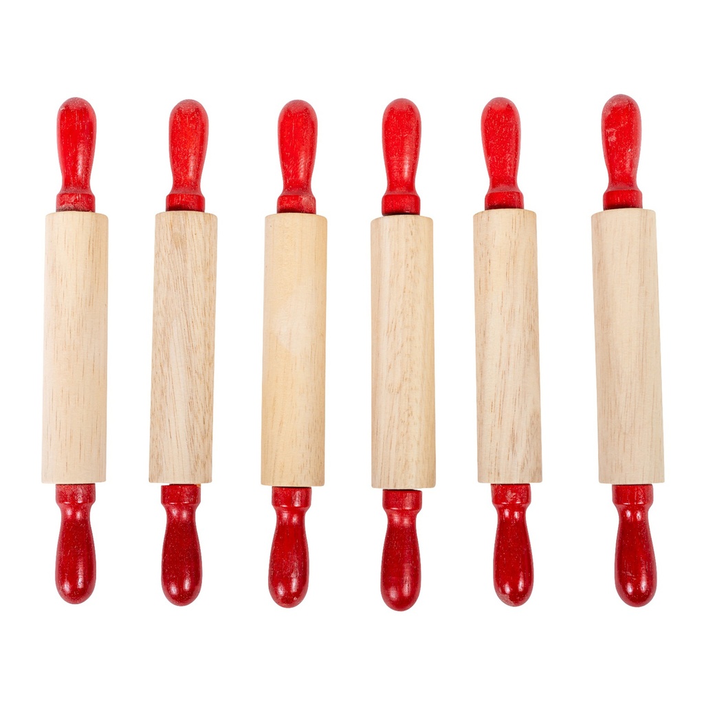 Mini Wooden Rolling Pins Set of 6