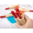 Mini Wooden Rolling Pins Set of 6