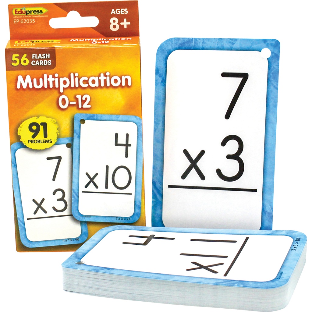 Multiplication 0-12 Flash Cards