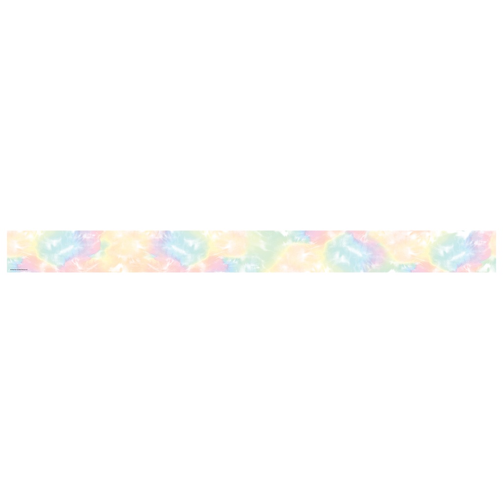 Pastel Pop Tie-Dye Straight Rolled Border Trim