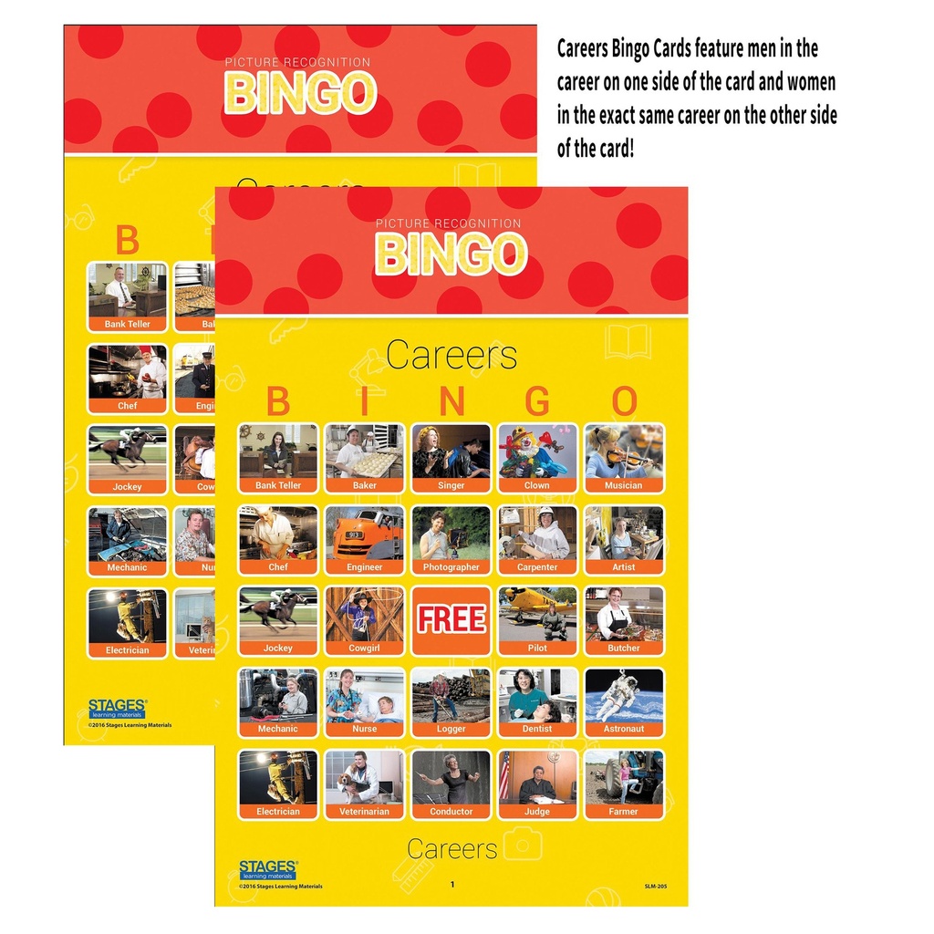 Picture Recognition Bingo Games Set of all 5