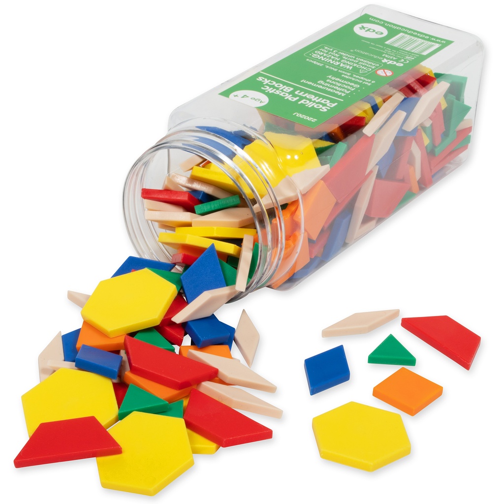 Plastic Pattern Blocks Set of 250