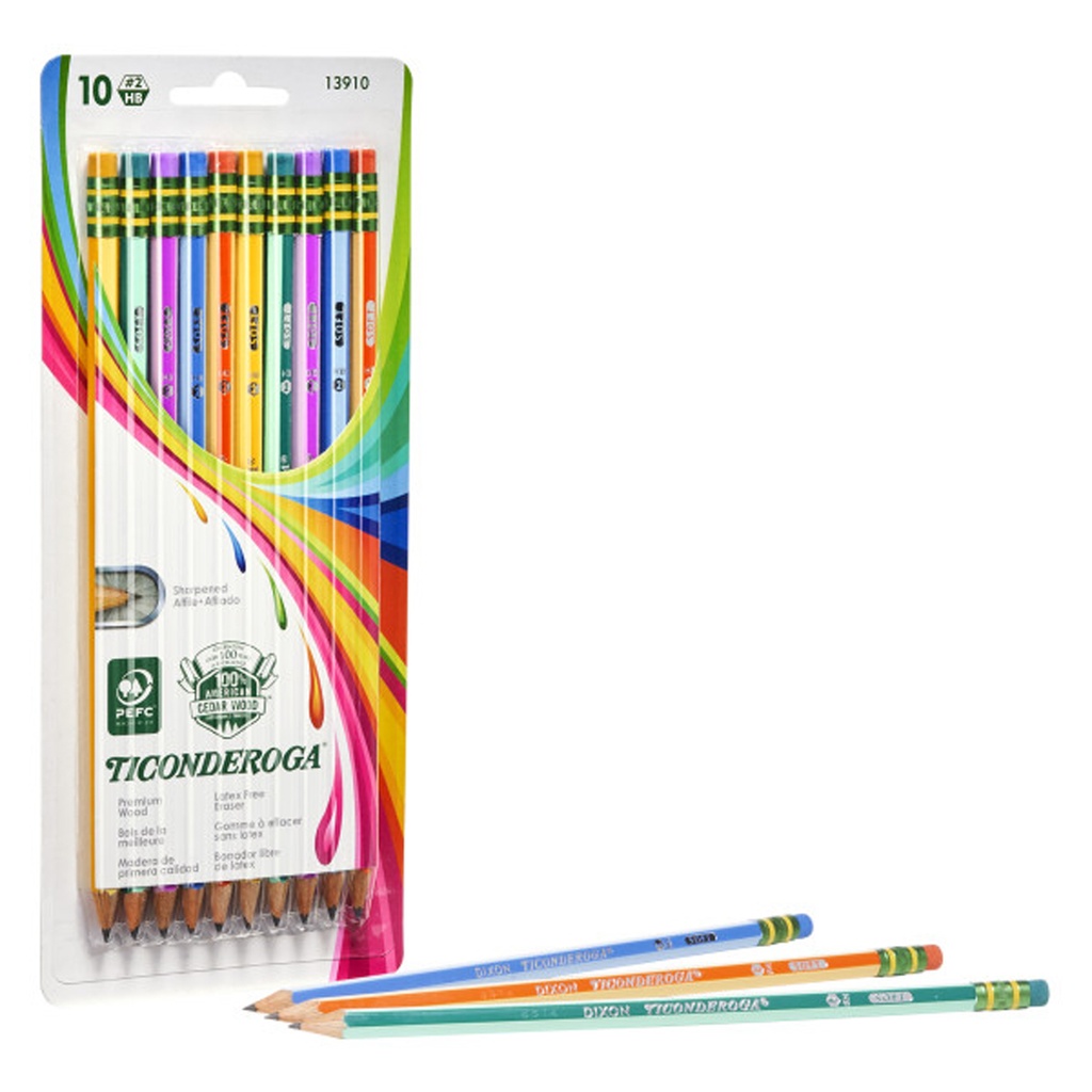 Presharpened Neon Stripes #2 Soft Pencils 60ct