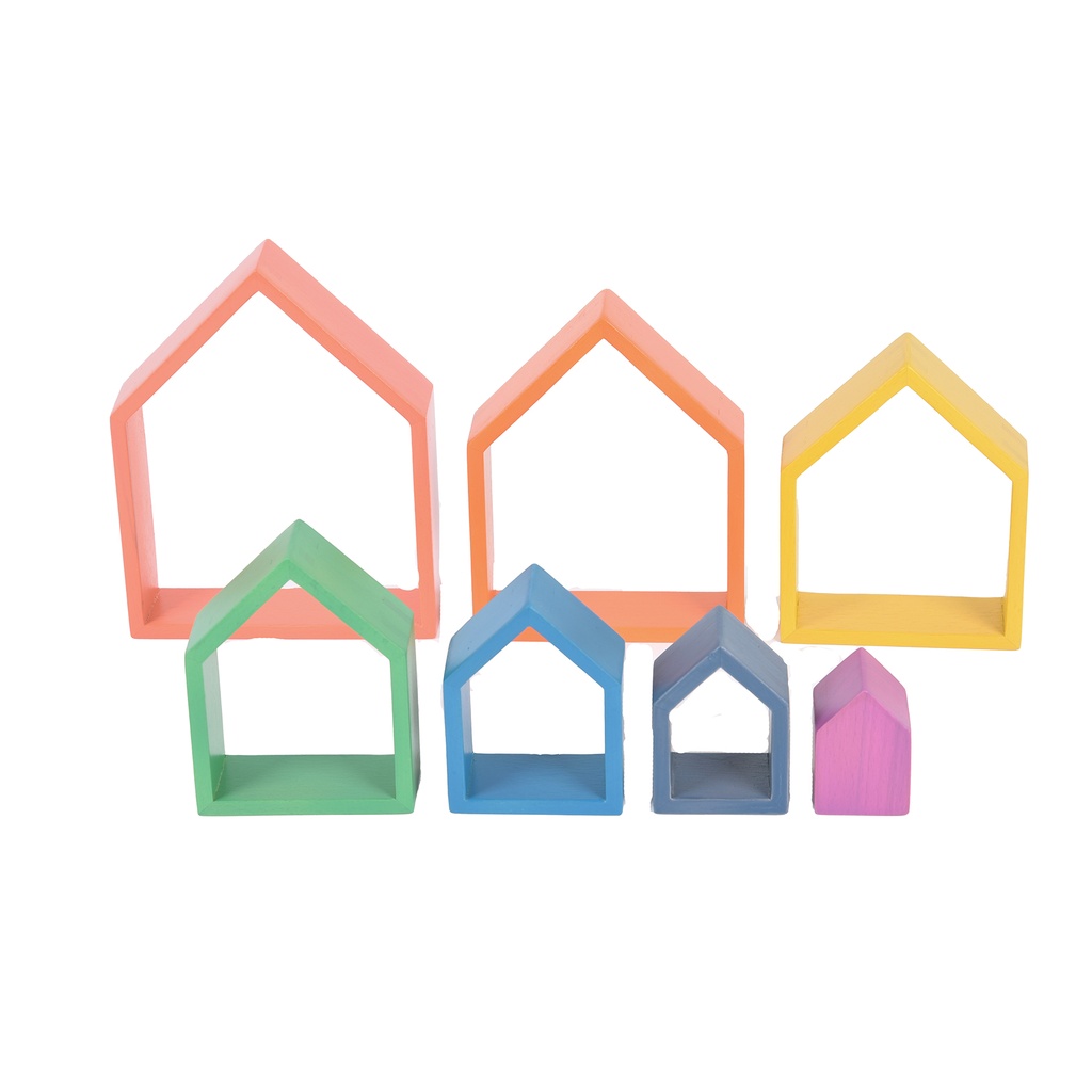 Rainbow Architect Houses Set of 7