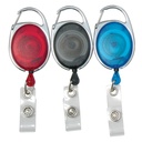 Red, Blue, Smoke Quick Clip Oval ID Badge Reel Pack of 3