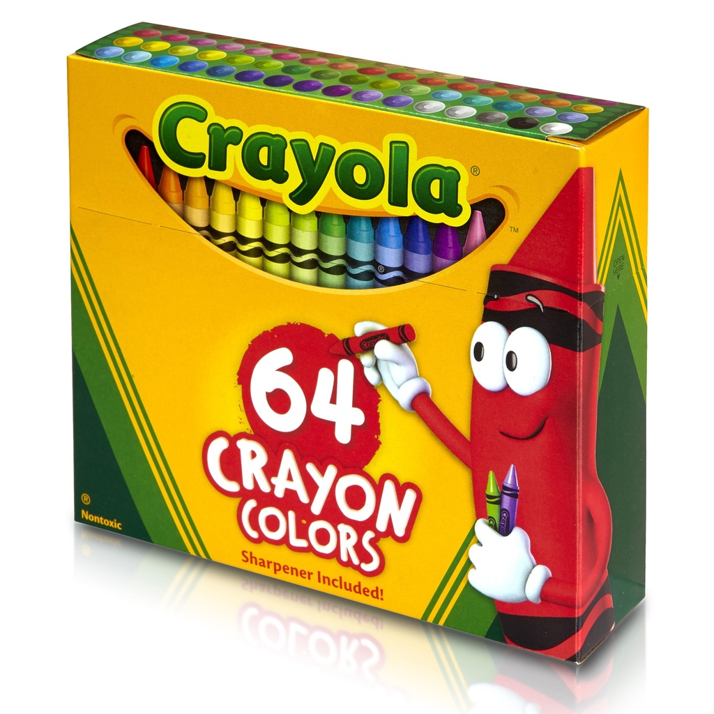 Regular Size Crayons 64 Count with Sharpener