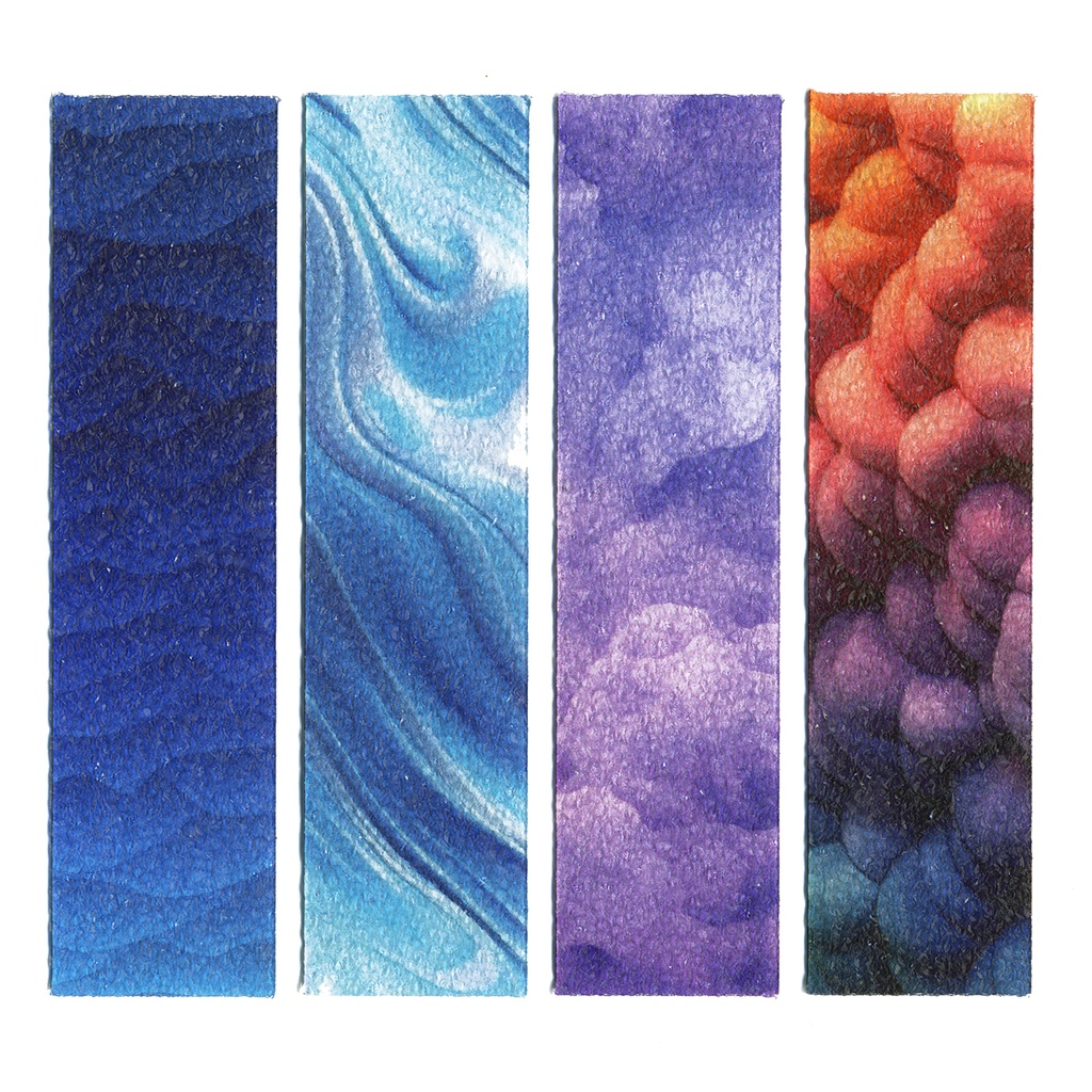 Sand Gradient Zen Strips Set 2: 6 Sets of 4