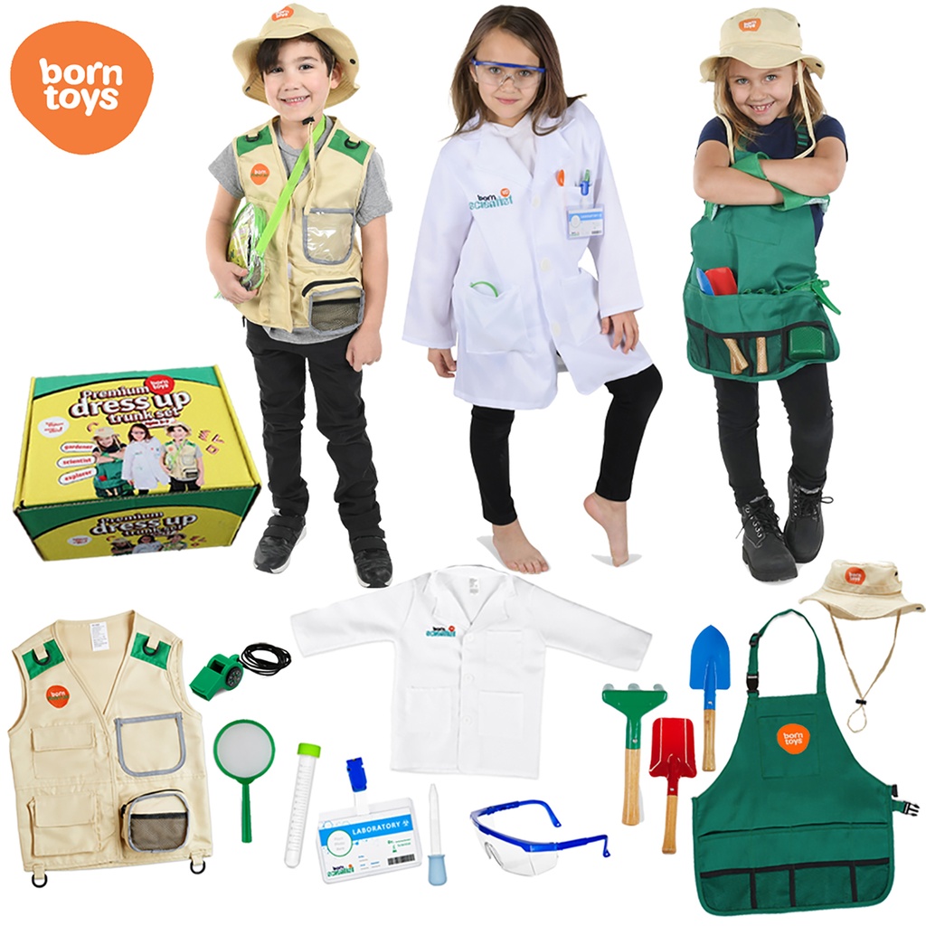 Scientist-Explorer-Gardening Dress Up / Drama Play Trunk Set