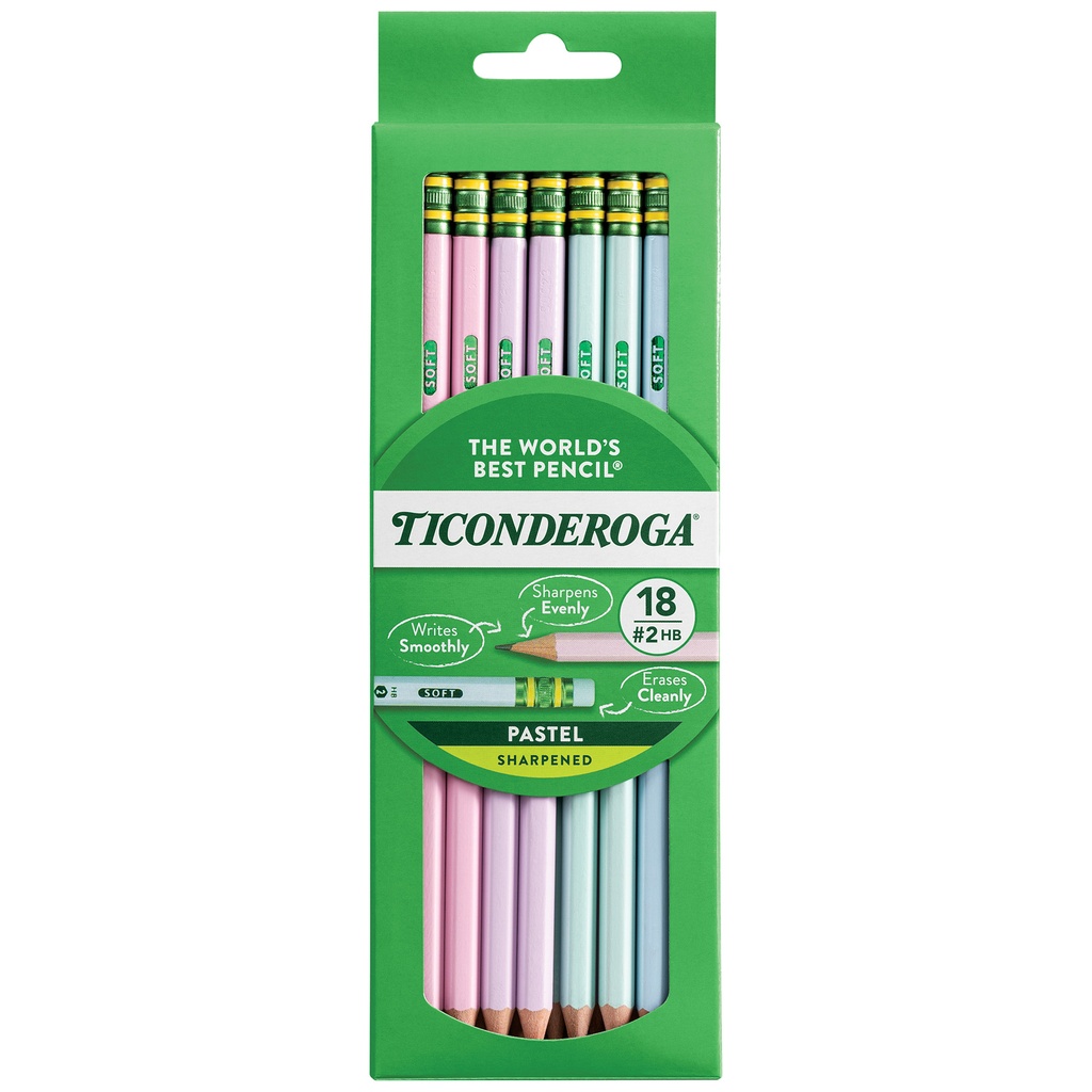 Sharpened Pastel Wooden Pencils 54ct