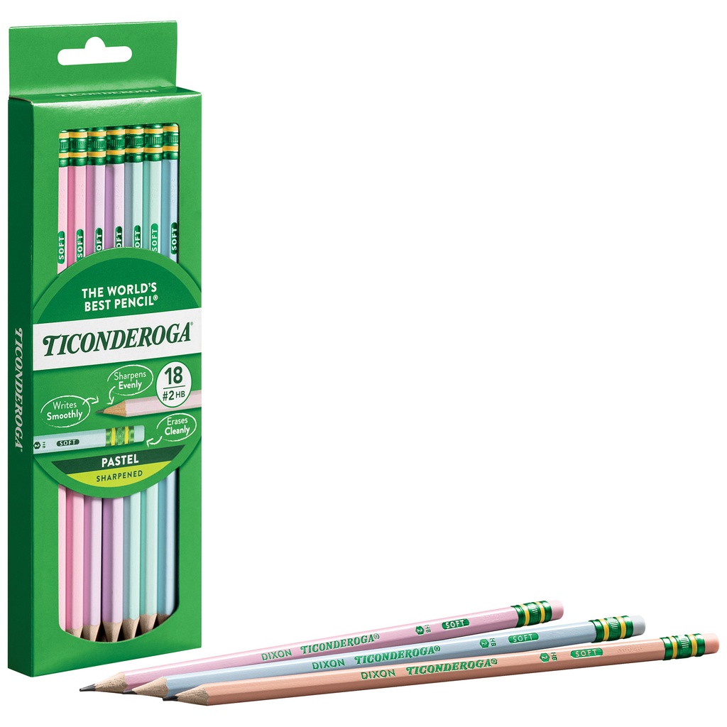 Sharpened Pastel Wooden Pencils 54ct