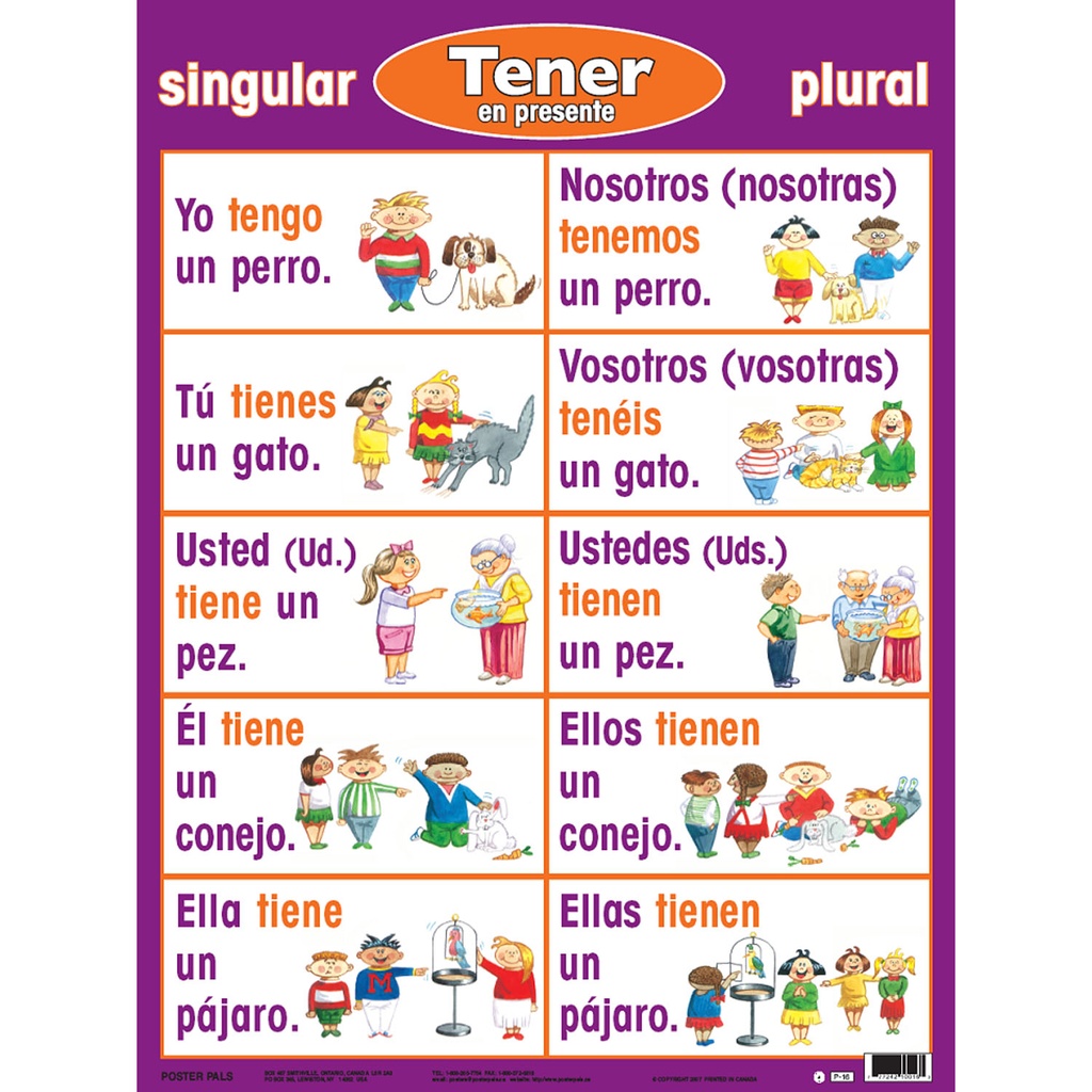 Spanish Verb Posters Set of 7