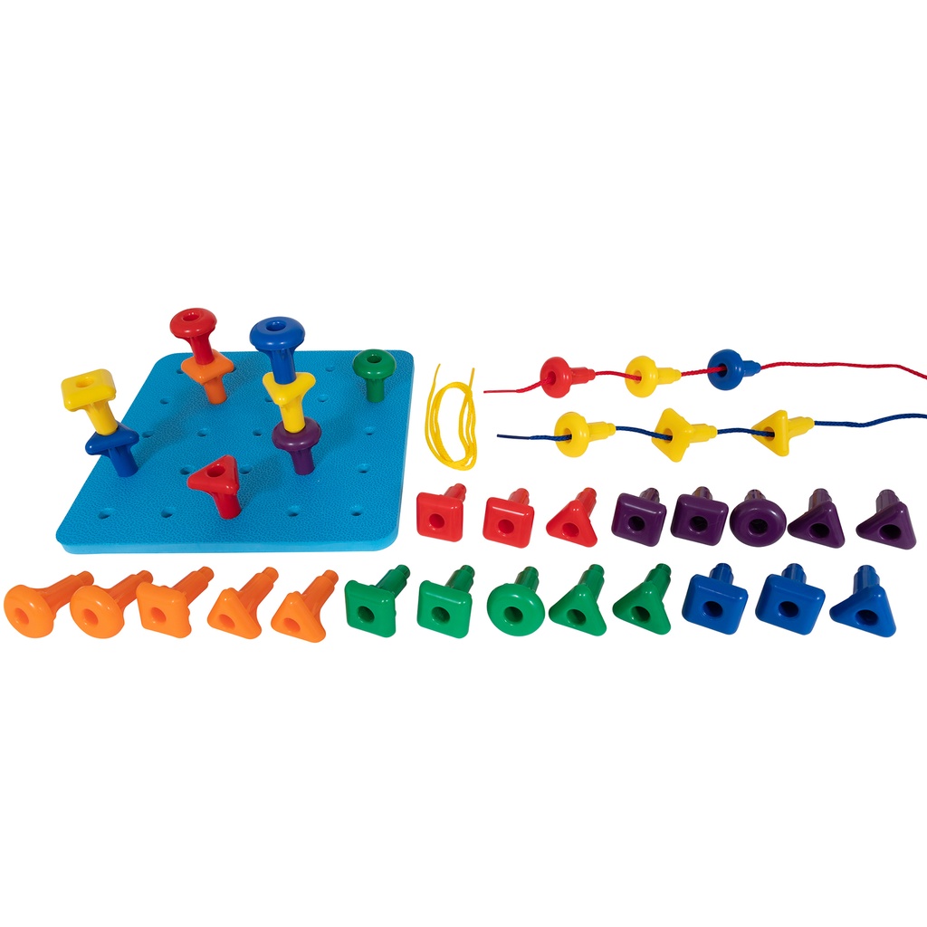 Stacking Shape Pegs & Pegboard Set