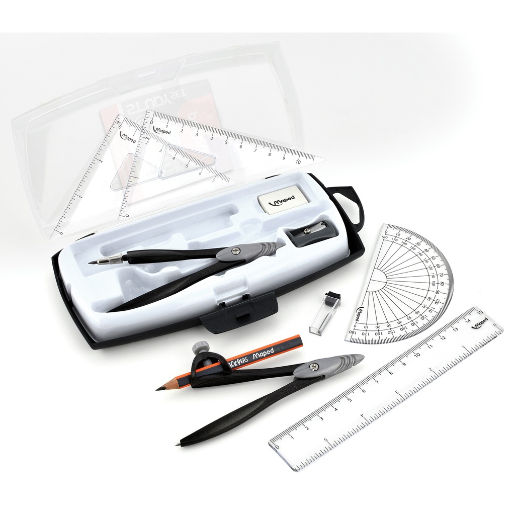 Study Metal Geometry 10 Piece Compass Set