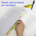 Translucent 13-Pocket Letter Size Poly Expanding File