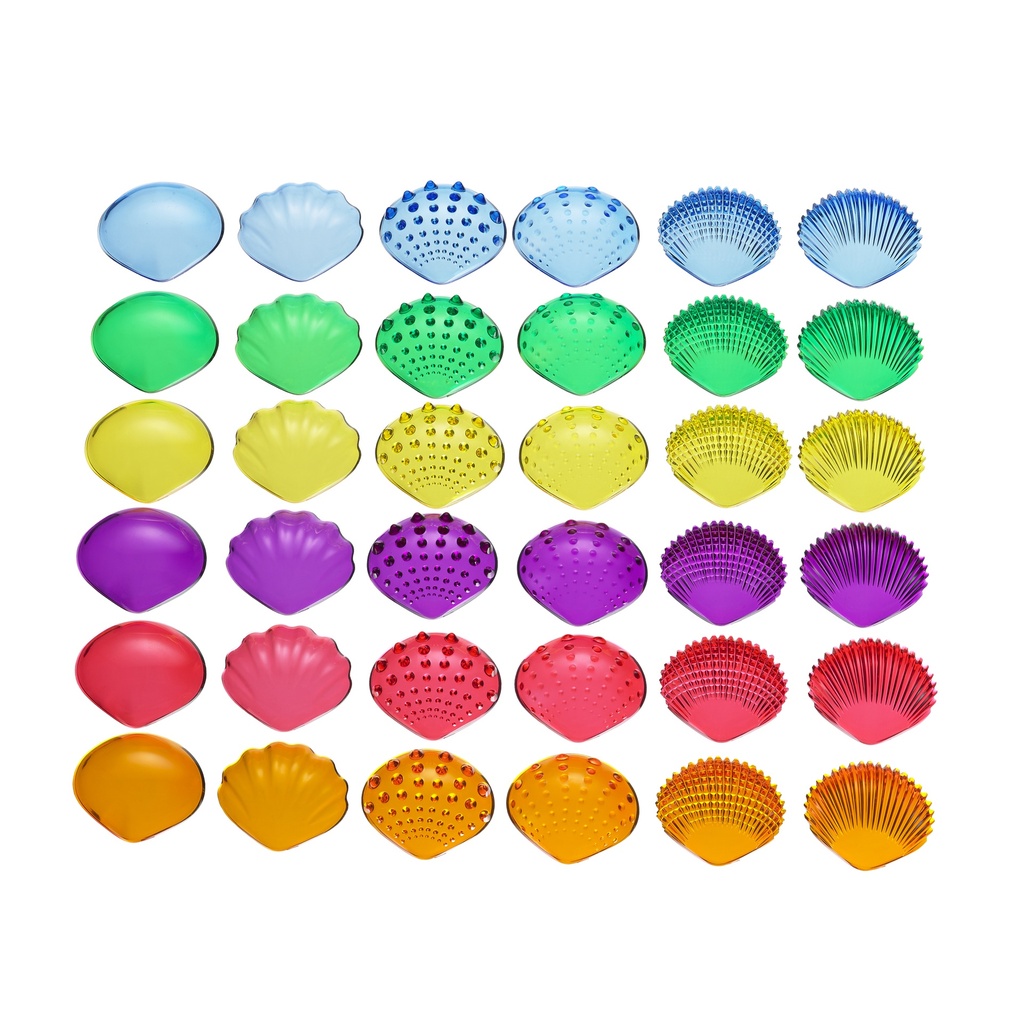 Transparent Tactile Shells Mini Jar Set of 72