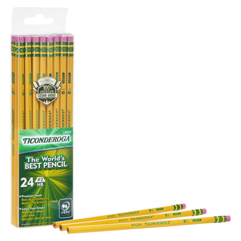 Unsharpened Yellow #2 Soft Pencils 48ct