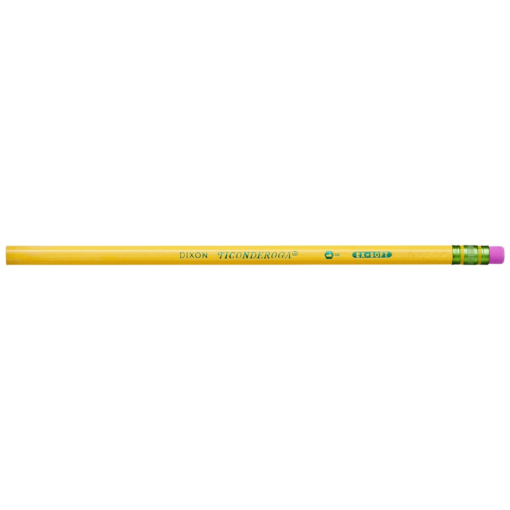 Unsharpened Yellow No. 1 Extra Soft Original Ticonderoga® Pencils Box of 12